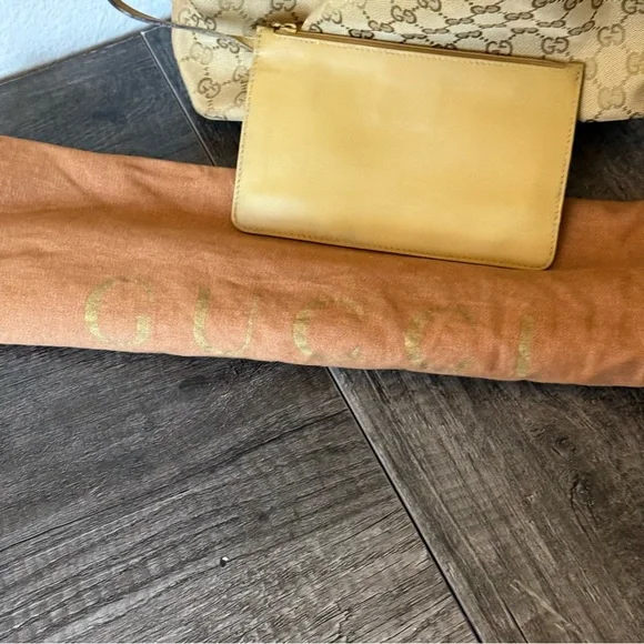 💎GUCCI SUPER VINTAGE MONOGRAM CANVAS/LEATHER BUCKET BAG/AUTHENTIC💎